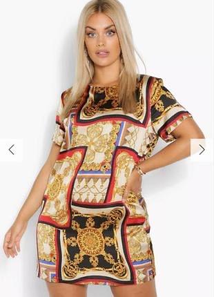 🥰атласна сукня в принт boohoo 20