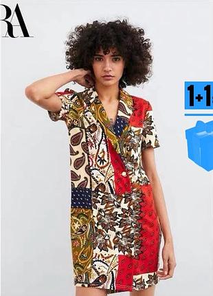 🥰 сукня в абстрактний принт zara m