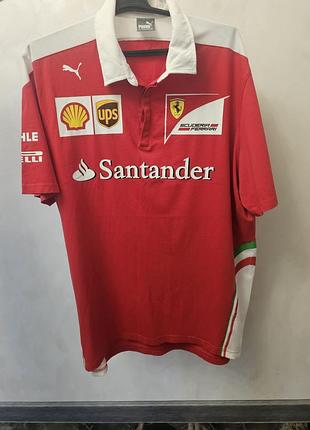 Оригинальную футболку-поло puma scuderia ferrari