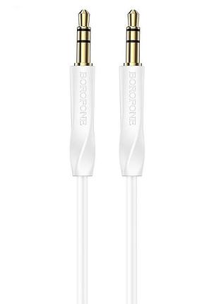 Аудіокабель borofone bl16 3.5mm male to 3.5mm male, pvc, 1m, white