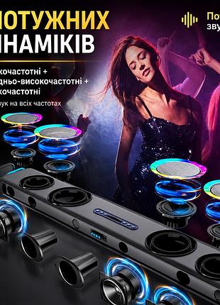 Саундбар newsmy g68 160 вт для телевизора с bluetooth, hdmi, dolby digital, сабвуфером и поддержкой микрофона