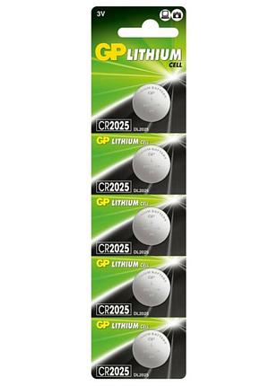 Батарейка gp cr2025 lithium (5шт)