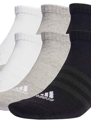 Шкарпетки adidas c spw low 6p білий, сірий, чорний уні l (43-45)
