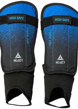 Щитки футбольные select shin guard high safe v23 синий, черный уни s (раст 134-152 см)