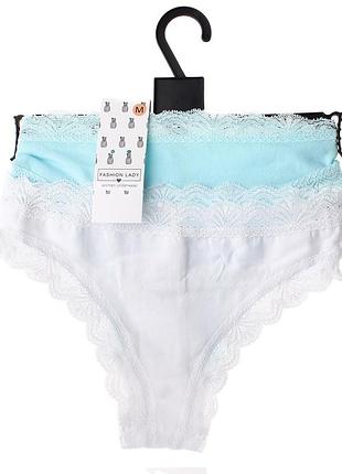 Труси fashion lady tan tanga f білий, бірюзовий жін s