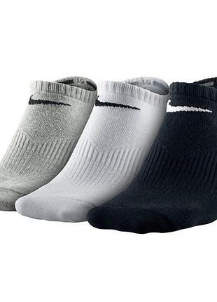 Носки nike u nk perf ltwt ns 3pr черный, белый, серый жин 34-38