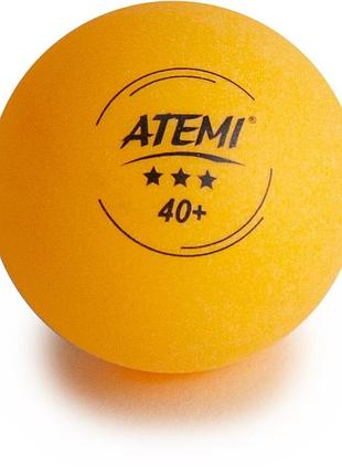 М'яч для настільного тенісу atemi 3* (поштучно), помаранчевий