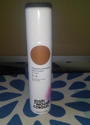 Оттеночный сухой шампунь josh wood colour tinted dry shampoo (lighter brown), 75 мл