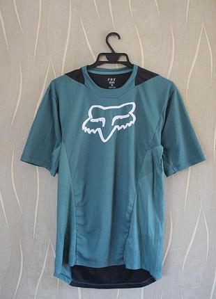 Чоловіча веломайка - fox demo ss jersey в кольорі camo burn pine з вологовідвідної тканини