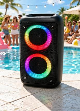 Беспроводная многофункциональная колонка abs-3202 с rgb-подсветкой