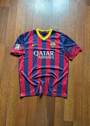 Nike x barcelona 2013-14 jersey футболка футбольна чоловіча спортивна оригінал б у