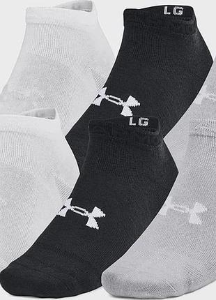 Носки unisex under armour essential 6pk low черный md