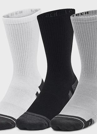 Носки under armour performance tech 3pk crew серый уни md