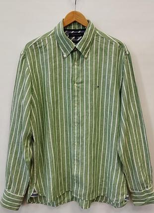Мужская рубашка tommy hilfiger, premium linen (размер xl)