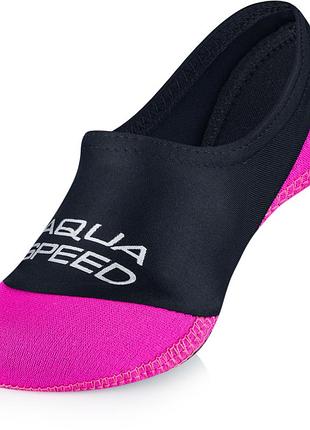 Носки для бассейна aqua speed neo socks 7392 черный, малиновый уни 36-37