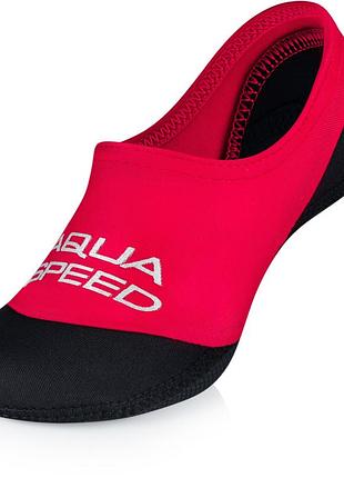 Носки для бассейна aqua speed neo socks 7390 красный, черный уни 36-37