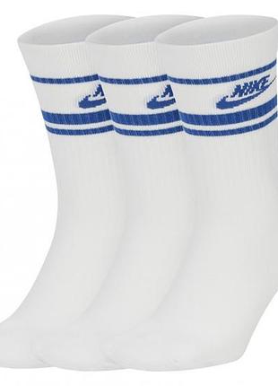 Шкарпетки nike u nk nsw everyday essential cr 3pr білий, синій уні 38-42