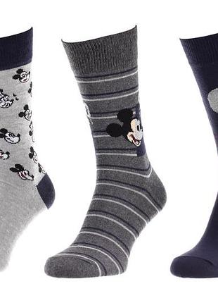 Шкарпетки mickey 90 years of imagination/tete mickey + 90 an синій, сірий діт 39-42