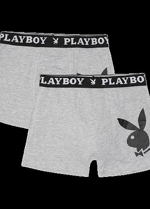 Набір з 2 труси-боксери playboy annya playboy boxershort сірий чол s