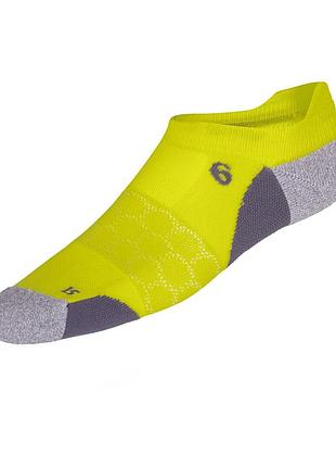 Носки asics road neutral ped single tab желтый, серый уни 35-38