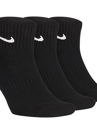Носки nike u nk everyday cush ankle 3pr черный уни 38-42