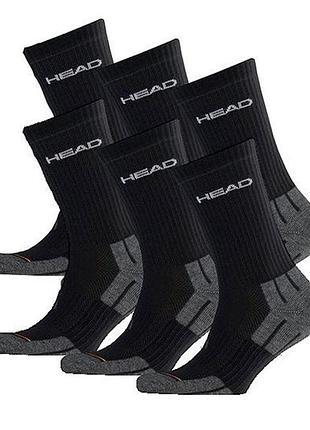 Носки head performance crew 3ppk unisex черный уни 35-38