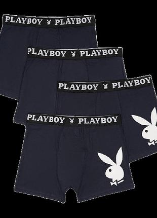 Набор из 4 трусы-боксеры playboy annya playboy boxershort синий чол s