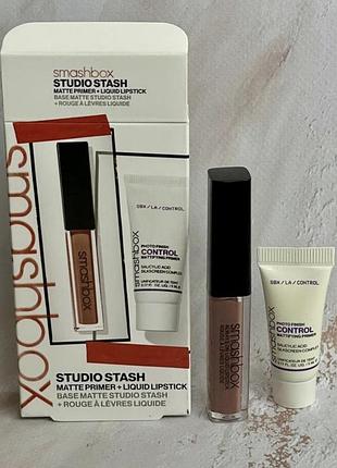 Набір smashbox губна помада+ матуючий праймер