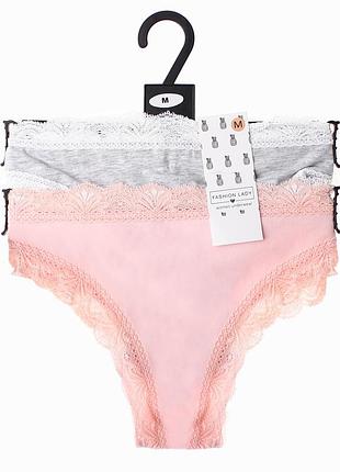 Трусы fashion lady tan tanga f серый, персиковый жин l