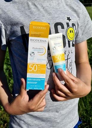 Bioderma photoderm pediatrics mineral spf50+ біодерма сонцезахисний крем дітям