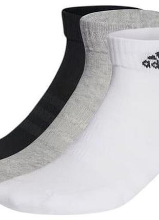 Шкарпетки adidas c spw ank 3p білий, чорний, сірий уні xl (46-48)