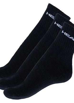 Шкарпетки head short crew 3ppk unisex чорний уні 35-38