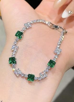 Премиум браслет с цирконом и камнями swarovski
