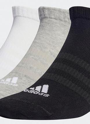 Носки adidas t spw low 3p серый, белый, черный 37-39 (ic1337)