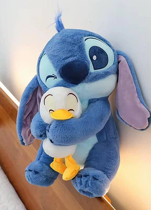 М'яка плюшева іграшка стіч з качечкою 30 см disney stitch lilo