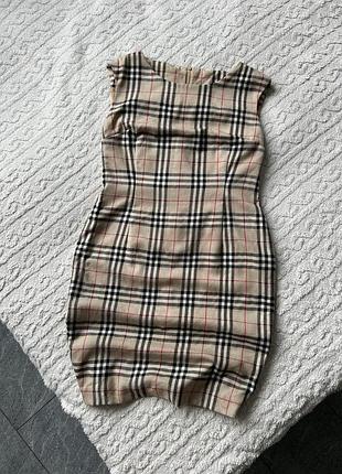 Платье сукня burberry классическая клетка туника