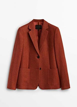 Блейзер жакет з вовни massimo dutti