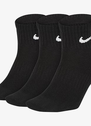 Шкарпетки nike u nk everyday ltwt ankle 3pr чорний уні 34-38