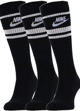 Носки nike u nk crew nsw essential stripe 3pr черный уни 34-38