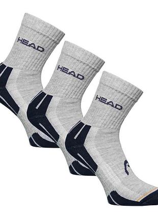 Шкарпетки head performance short crew 3ppk unisex сірий, синій уні 35-38