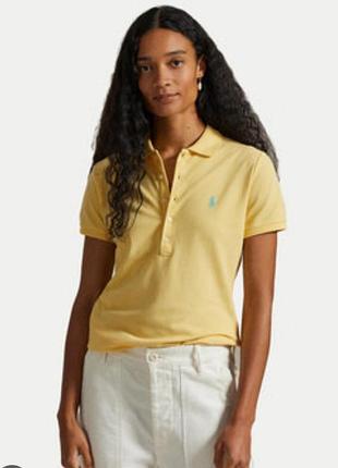Polo ralph lauren футболка поло с воротничком желтая