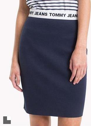 Tommy hilfiger jeans спідниця бавовна пряма