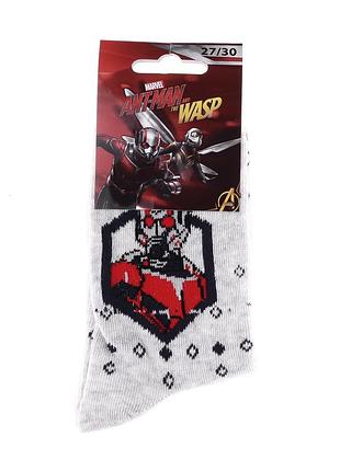 Носки marvel buste + damier de points светло-серый дит 35-38 арт 83895348-7