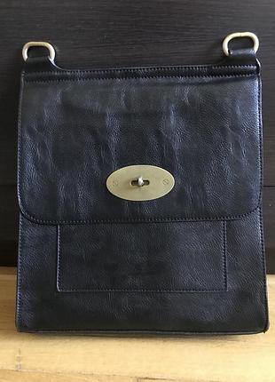 Шкіряна чорна сумка mulberry