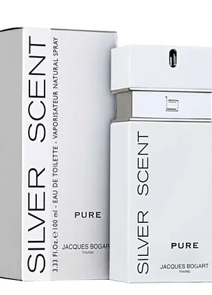 Jacques bogart silver scent pure туалетна вода 100 мл фужерна цитрусова чоловіча (духи парфуми парфум для чоловіків)