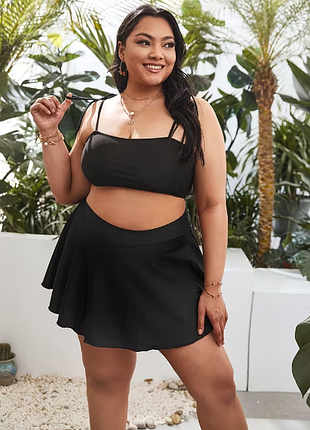 Shein пляжная юбка на купальные трусики размера plus