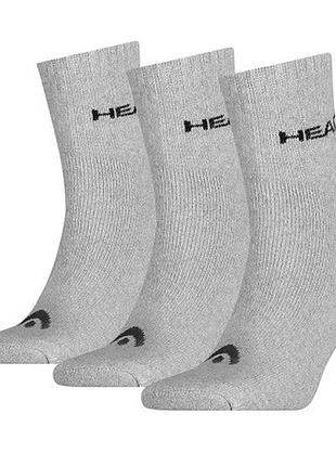 Шкарпетки head short crew 3p unisex сірий уні 35-38