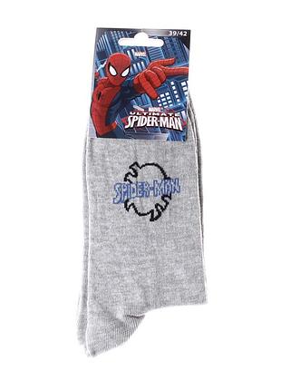 Шкарпетки spider man spiderman logo світло-сірий діт 39-42