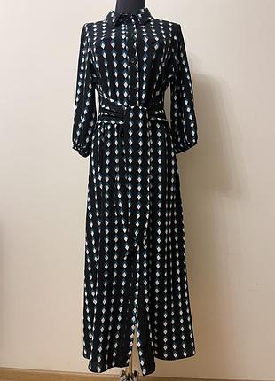 Жіноча сукня - сорочка міді 12/14 розміру marks&spencer