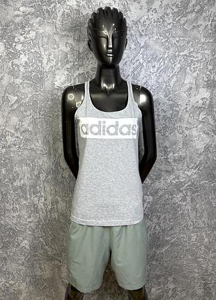 Adidas essentials climalite майка s размер женская спортивная с принтом